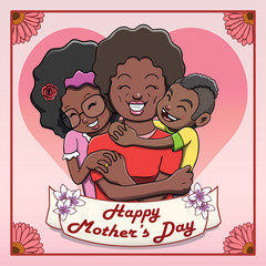 Happy Mother’s Day Card - Black Family