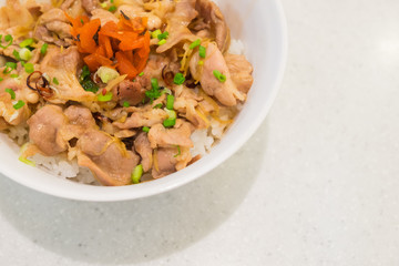Japanese cuisine, Pork teriyaki with rice