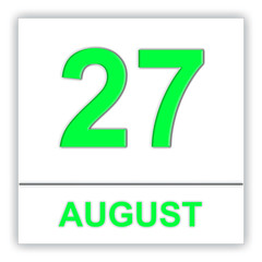 August 27. Day on the calendar.