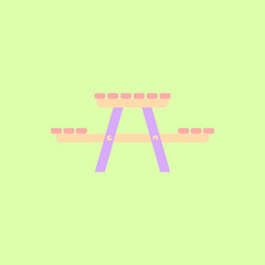 camping table wooden park bench