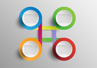 Circle infographic template for create presentation