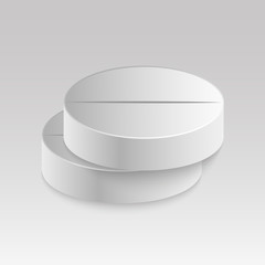 Realistic vector pill.