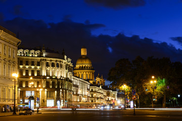 Fototapeta na wymiar St. Petersburg view of St. Isaac's Cathedral