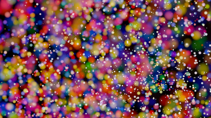 Beautiful colorful bokeh blurred background defocused lights