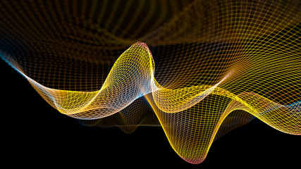 Abstract wave structure scientific background