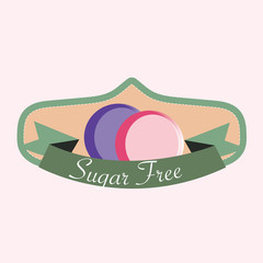 Fototapeta premium sugar free no sugar add. flat vector illustration