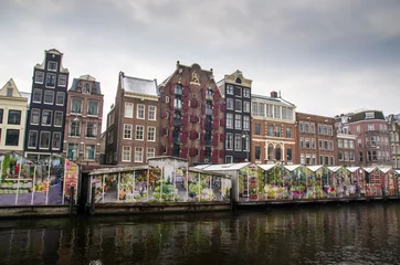 Keuken spatwand met foto Amsterdam Bloemenmarkt © Florian Villesèche