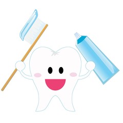 tooth, brush, toothpaste