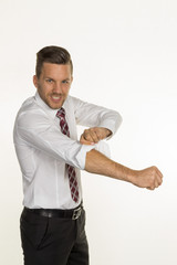 Manager krempelt Ärmel hoch