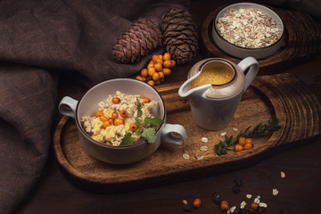 oatmeal with sea buckthorn
