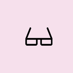 Glasses icon. flat design