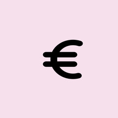 Euro Icon. flat design