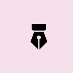 Fountain pen nib icon. flat design