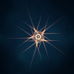 Fototapeta premium Abstract vector mesh star. Futuristic technology style. Elegant background for your presentations. Eps10