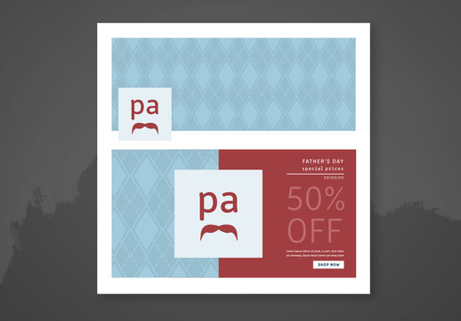 Three Sets of Father's Day Social Media Templates