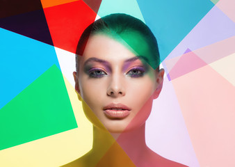 Beauty face with color filters