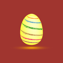 Egg. Colorful Easter egg. Abstract the egg. Vector egg.