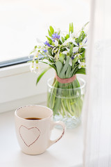 Spring morning with coffee
