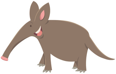 Fototapeta na wymiar cartoon aardvark animal character