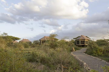 Fototapeta na wymiar Luxury tented camp, Serengeit, Tanzania