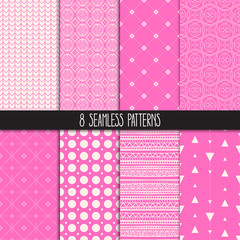set of pink patterns