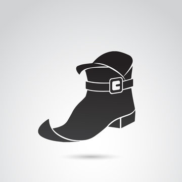 Ancient shoe vector icon.