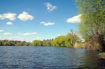 Obraz premium Landscape.Pond.