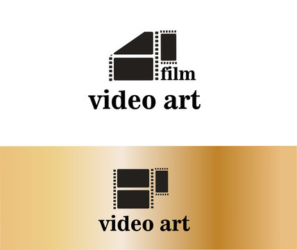 Cinema film logo design, video art