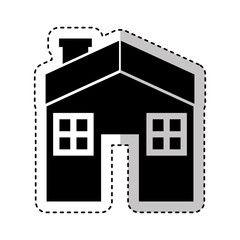 house silhouette isolated icon vector illustration design