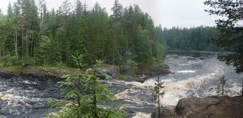Threshold Canyon on the river Uuksa in Karelia