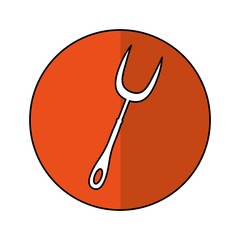 fork kitchen cutlery isolated icon vector illustration design