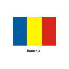 Romania flag, official colors and proportion correctly. National Romania flag.