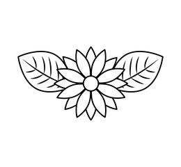 cute flower decorative icon vector illustration design