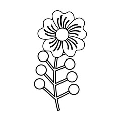 cute flower decorative icon vector illustration design
