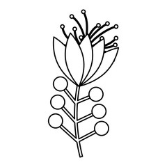 cute flower decorative icon vector illustration design