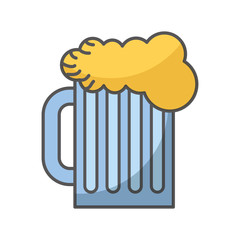 beer in jar isolated icon vector illustration design