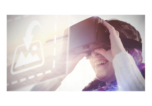 User in Sweater with VR Headset