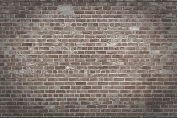 brick matte. Vintage brick matte - Weathered texture of stained old dark brown and red brick wall...