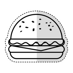 delicious burger fast food isolated icon vector illustration design