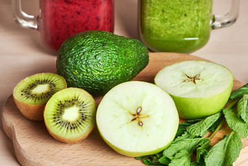 Fruits and vegetables for smoothies