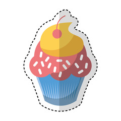delicious cupcake isolated icon vector illustration design