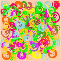 Abstract writing texture pink and blue and yellow and green tone, design for greeting cards and banners and posters