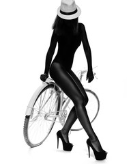 girl on bicycle