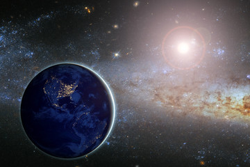 Planet Earth, Elements of this Image Furnished By NASA. Concept science, space, parallel universe.