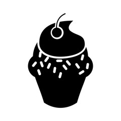 delicious cupcake isolated icon vector illustration design
