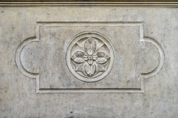  relief / Stone relief with rose motif 
