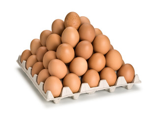 Pyramid from brown eggs