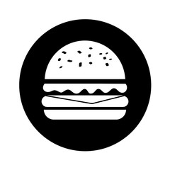 delicious burger fast food isolated icon vector illustration design