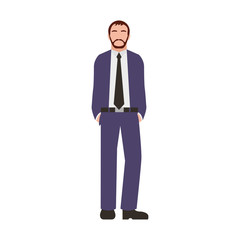 businessman avatar character icon vector illustration design