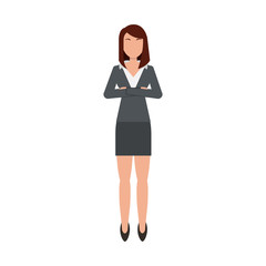 businesswoman avatar character icon vector illustration design